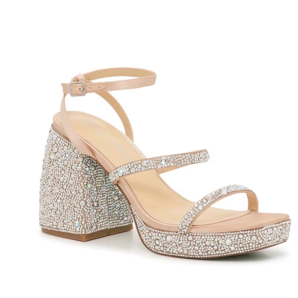 Betsey Johnson Jany Rhinestone Platform Sandal